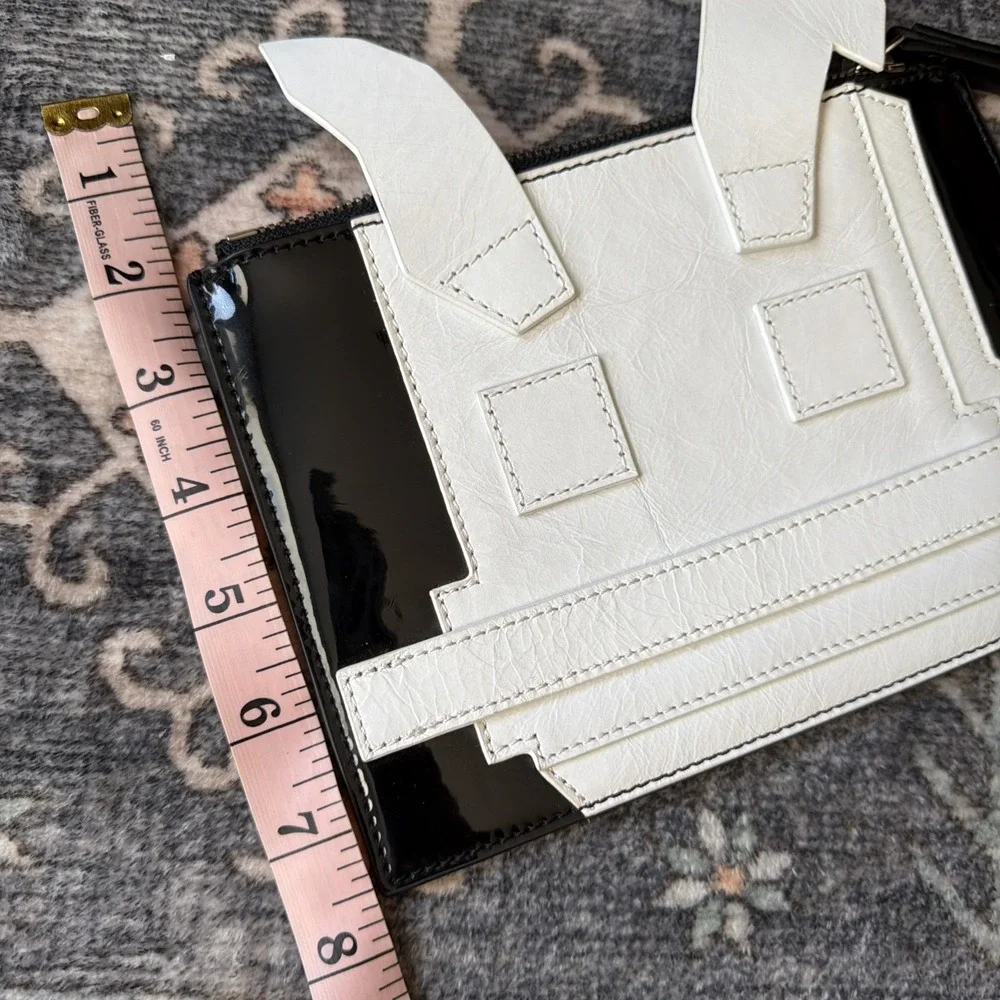 McQ Alexander McQueen Electro Bunny Pouch Wristlet Black White Colorblock Retro